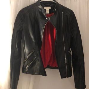 Black leather jacket